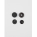 Кнопка Альфа - 15 мм, металлическая SOFT TOUCH + 3 части оксид