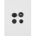 Кнопка Альфа - 15 мм, пластиковая SOFT TOUCH + 3 части оксид